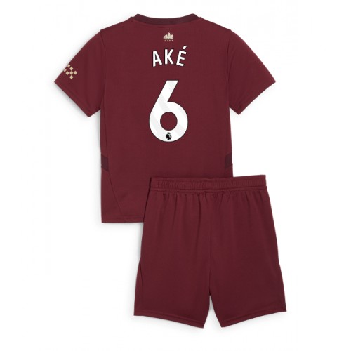 Fotbalové Dres Manchester City Nathan Ake #6 Dětské Alternativní 2024-25 Krátký Rukáv (+ trenýrky)